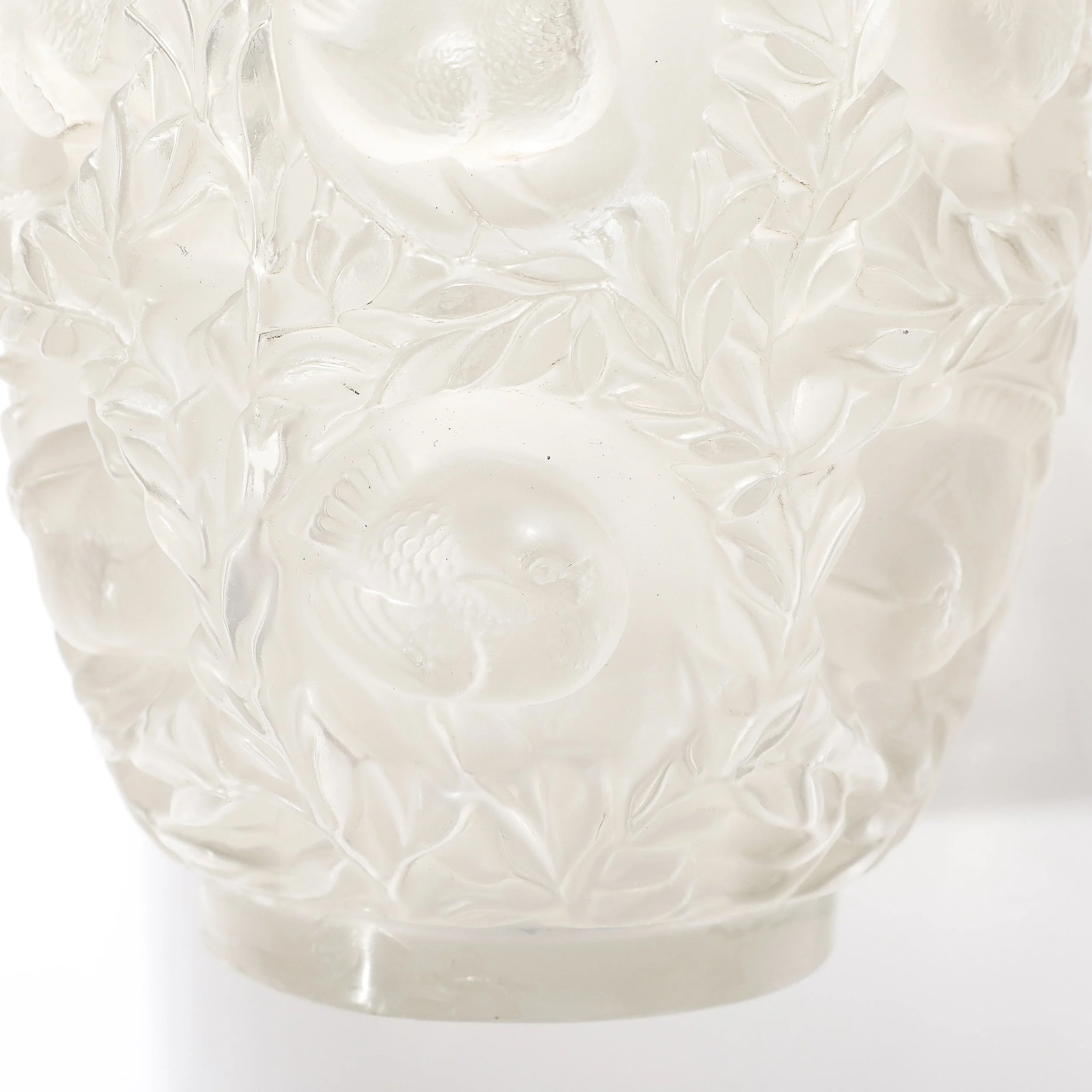 Mid-Century Modernist Crystal Bagatelle Vase signed Lalique — High